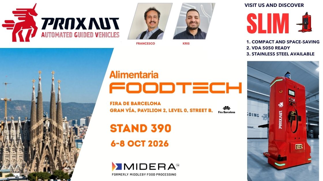 Alimentaria FoodTech 2026: PROXAUT e i suoi AGV al servizio dell’automazione alimentare