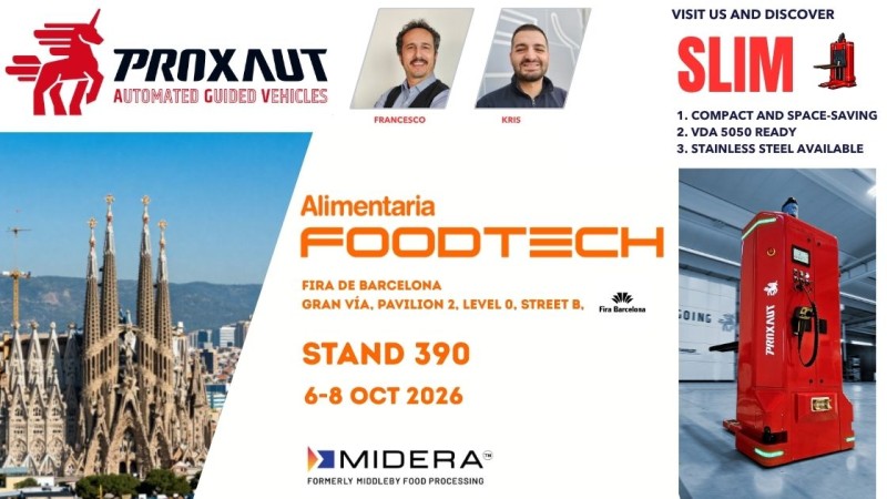 Alimentaria FoodTech 2026 : PROXAUT et ses AGV au service de l’automatisation alimentaire