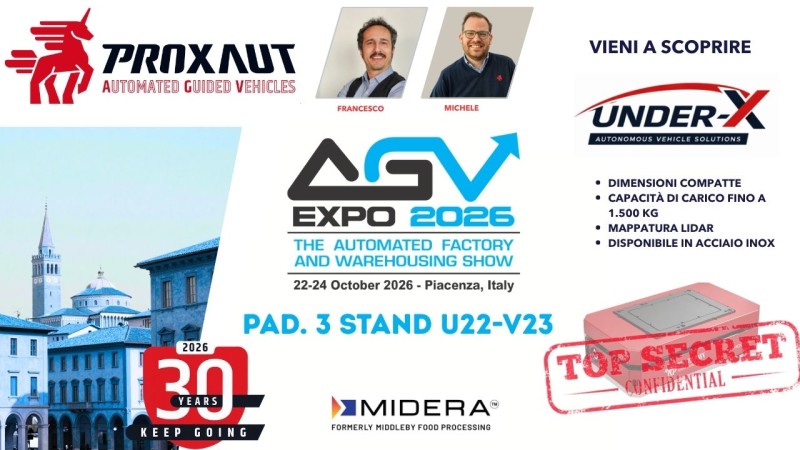AGV Expo 2026: PROXAUT unveils UNDER-X, the new compact AGV for intelligent fleets