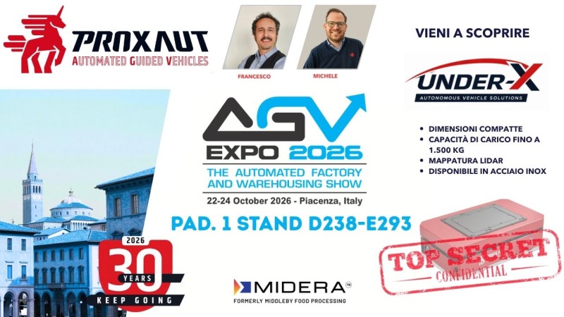 AGV Expo 2026: PROXAUT presenta UNDER-X, el nuevo AGV compacto para flotas inteligentes
